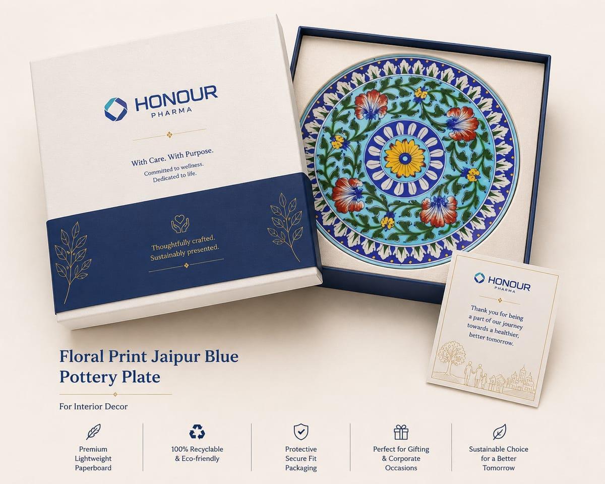 The Jaipur Blue Pottery Plate
