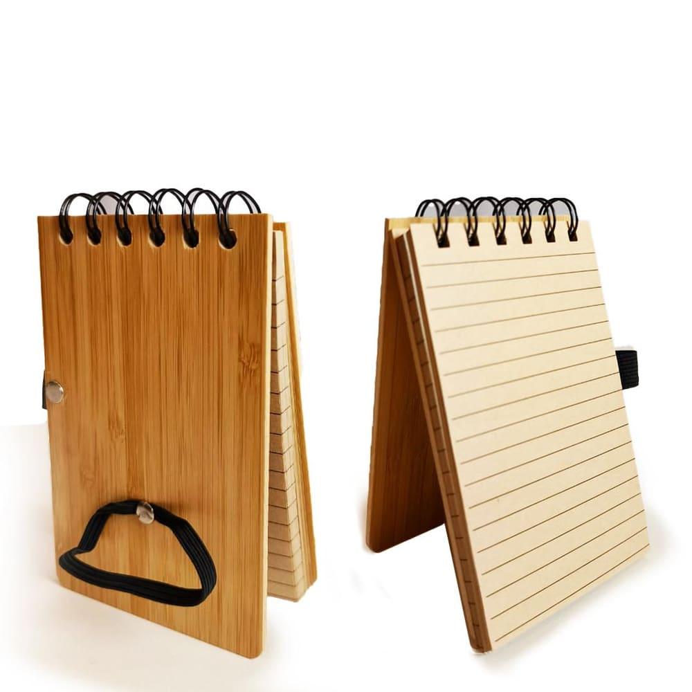 bamboo note book with pen small size
