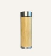 Bamboo With Stainless steel inside, Top & Bottom Steel FinishCapacity - 450ml